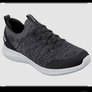 Skechers Elite Stretch Mens Wide‎ Fit Shoes Sneakers Memory Foam Black Size 11